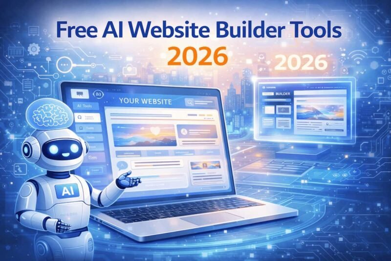 Free AI website builder tools 2026 for creating websites using artificial intelligence