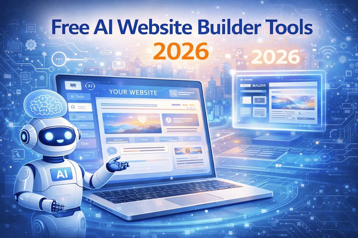 Free AI website builder tools 2026 for creating websites using artificial intelligence