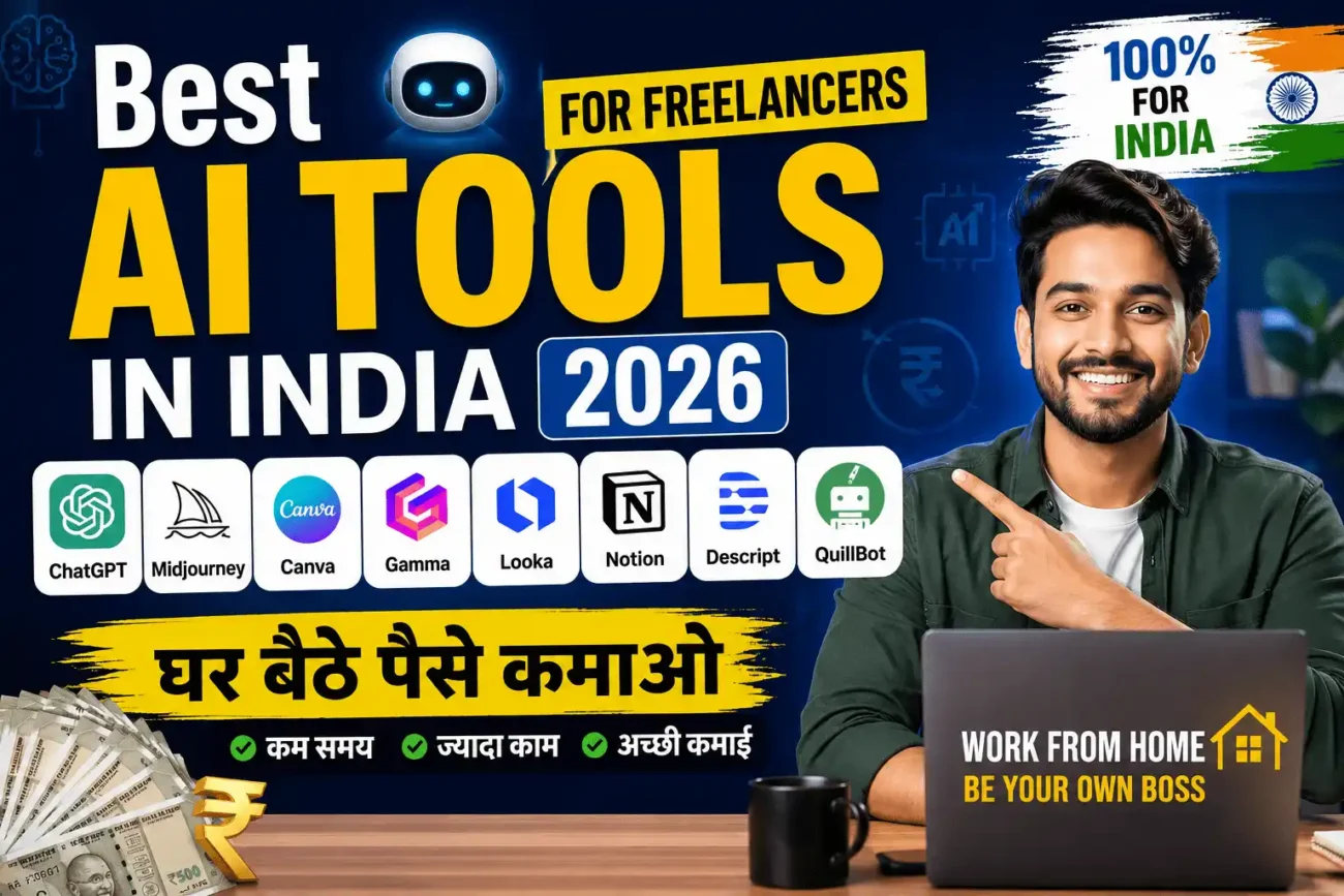 Best AI tools for freelancers in India 2026 - ghar baithe paise kamao