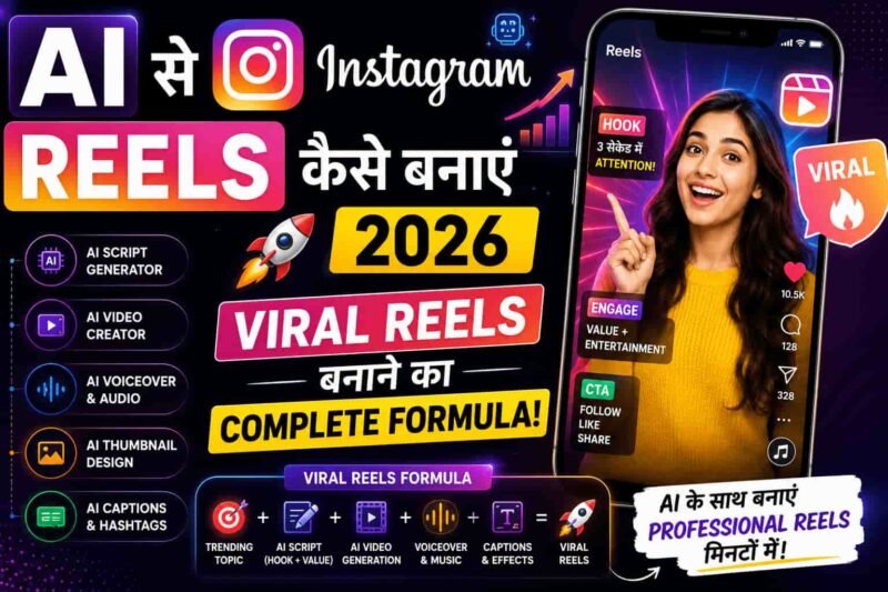AI से Instagram Reels कैसे बनाएं 2026 — Viral Reels बनाने का Complete Formula!