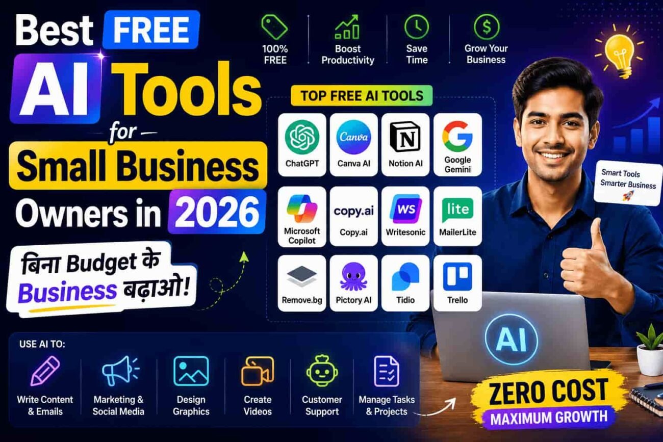 Best free AI tools for small business owners in 2026 to grow business without spending money